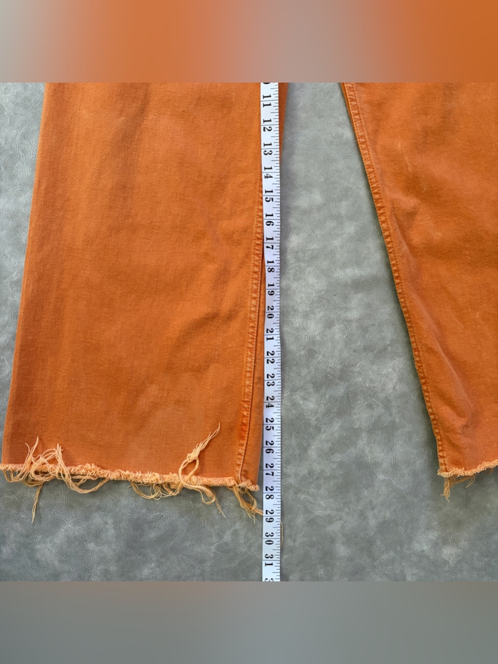 Zara burnt orange high rise wide leg flare jeans - Picture 12 of 14